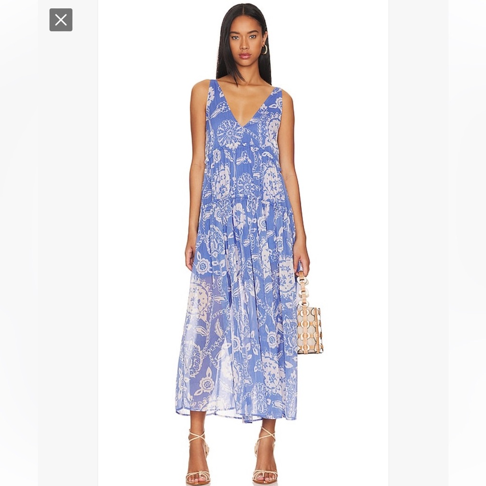 Free People Julianna Maxi in Bluebell Combo